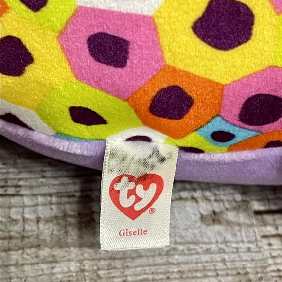 2021 TY Squish-a-Boos GISELLE Rainbow Unicorn Leopard Cushion Pillow Plush - Picture 3 of 3